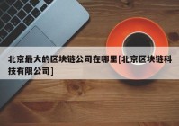 北京最大的区块链公司在哪里[北京区块链科技有限公司]