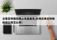 云象区块链招牌公司是哪家[杭州云象区块链科技公司怎么样]