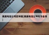 美国电信公司区块链[美国电信公司在华业务]